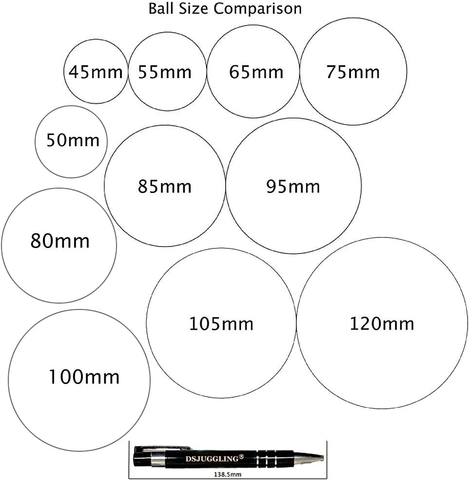 DSJUGGLING two clear acrylic 55 mm contact juggling balls for beginners - view 3