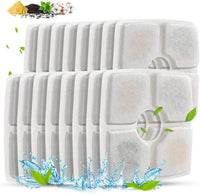 Pet Fountain Filter Set, 3 Triple Filtration System Replacement Cat Water Fountain Filters - 16 Filters