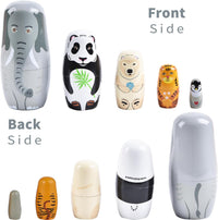 Russian Nesting Dolls, Bear Wooden Stacking Set - Elephant - image 3