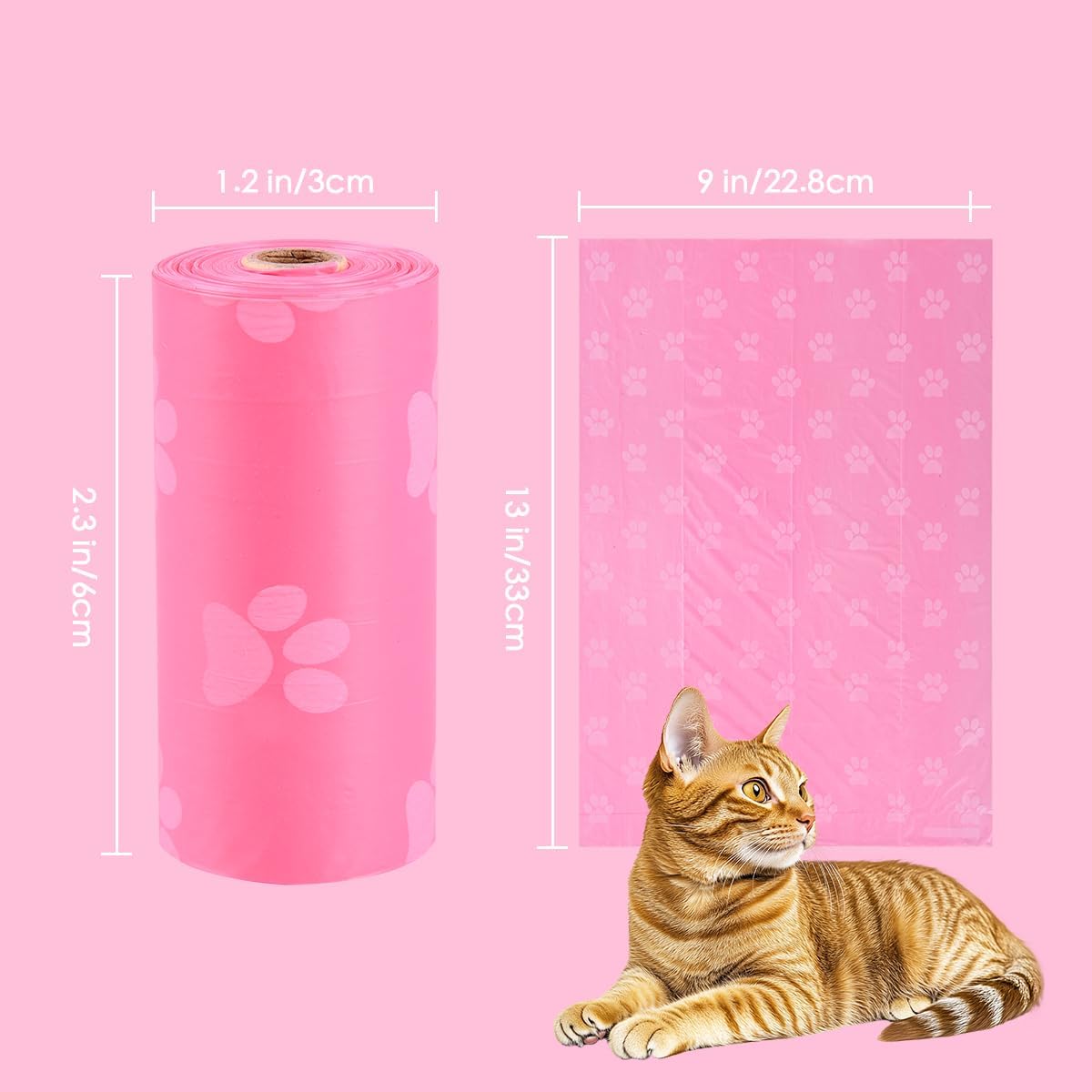 Poop Bags Rolls 256 Count, Pet Waste Bags for Walking, Home - image 2