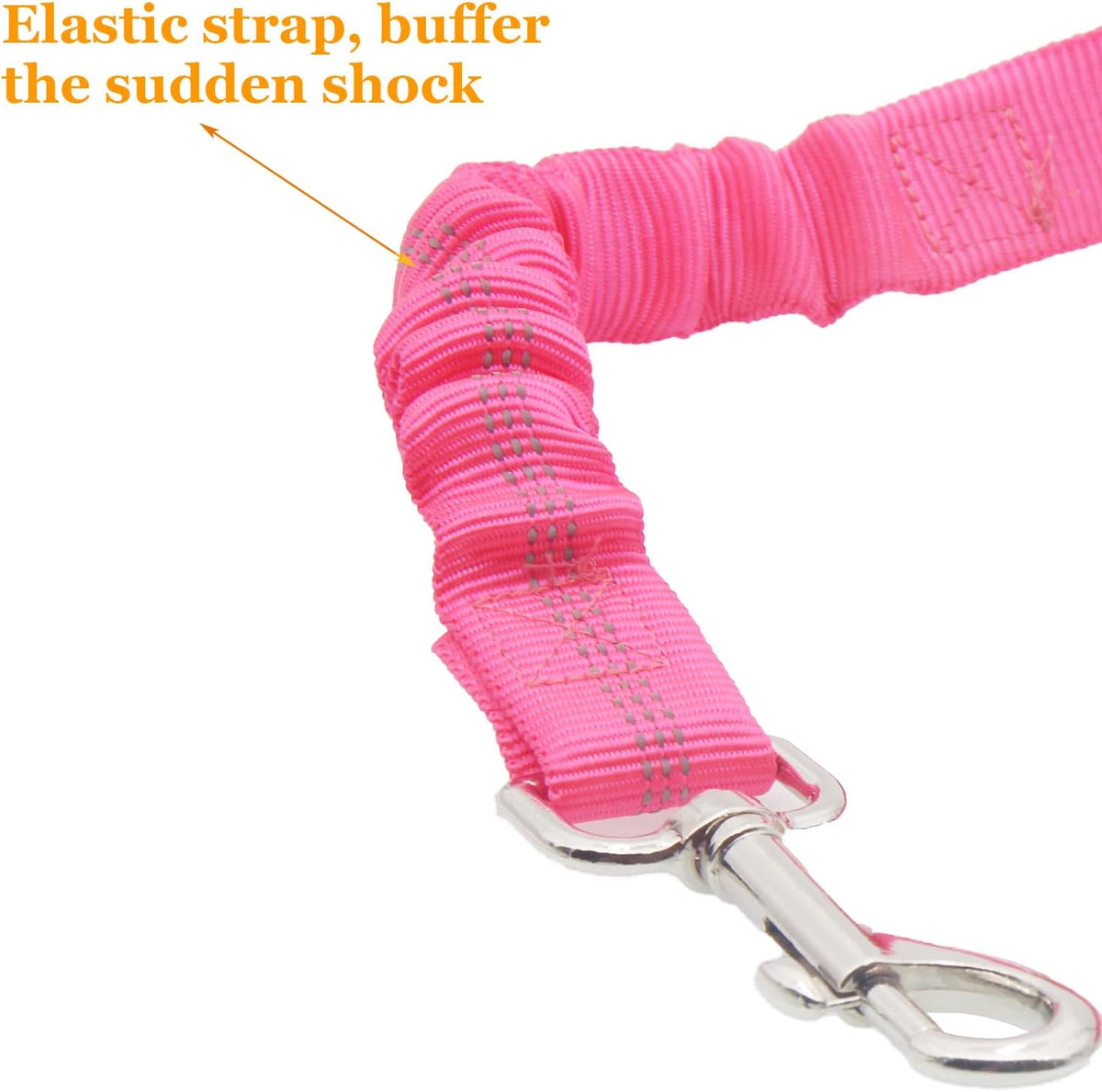 2 Dog Car Harness Seatbelt Seat Belt Leash Travel Accessories Bungee - Pink / 2 Packs - image 3