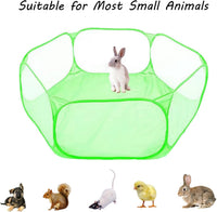 Small Animals Playpen, Portable Pop-up Open Interactive Pet Tent - Green - image 2