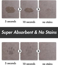 MontVoo-Absorbent Pet Feeding Mat-No Stains Pet Mat for Food - BROWN / 12"x19" - image 2