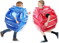 SUNSHINE-MALL 2 pc Sumo Balls for Kids, Bubble Bounce Ball - red+blue - image 2