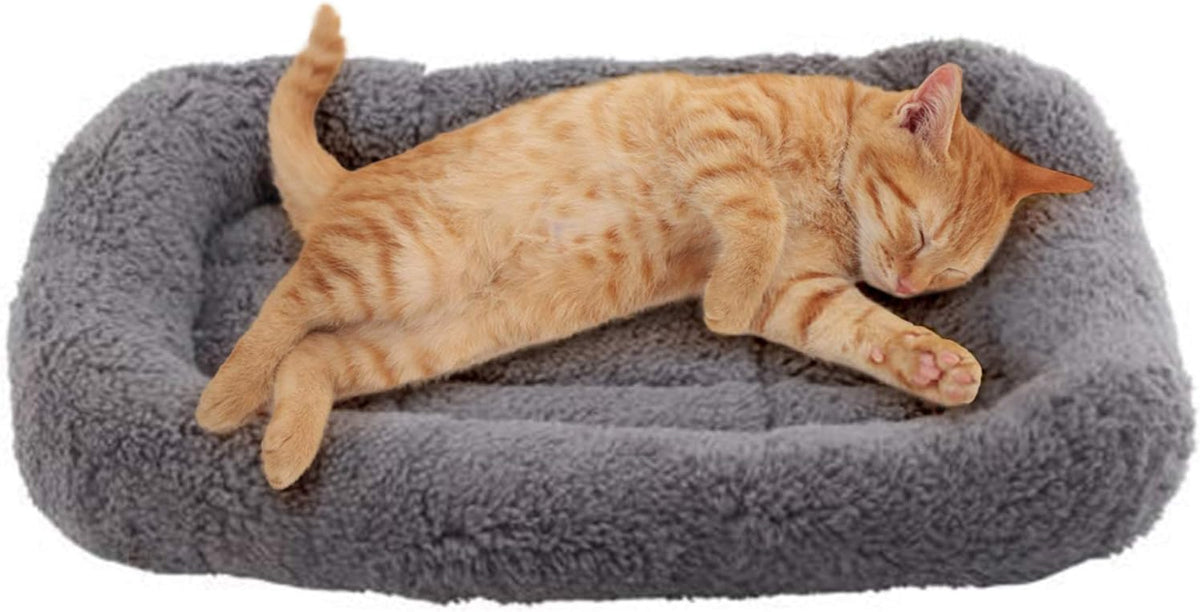 Enjoying Cat Mat Bed 16" x 22" Pet Bed with Pillow Around for Dogs - Small(Rectangular)