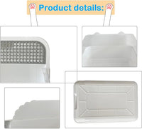 Open Cat Litter Box with High Side,Anti-Splashing Cats Litters Pan,Kitten Toilet with Litter Sifting Scoop,Semi-Enclosed Removable Kittens Litter for Boxes Easy to Clean No Odor