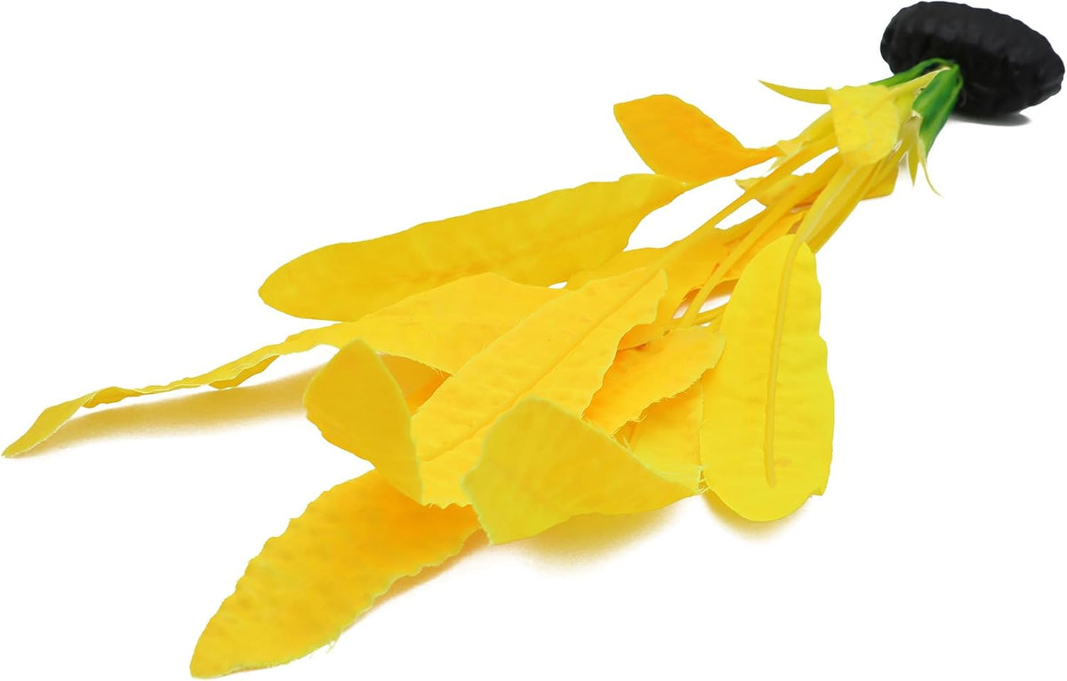 Silk Aquarium Plants, 12 Inch Artificial Silk Plants Decorations – Essentials for Fish - Yellow / 2 Pack - image 3