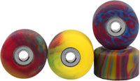 Teak Tuning Apex 61D tie dye swirl urethane fingerboard wheels, 7.7mm