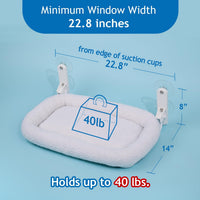 Zakkart Foldable Cat Hammock for Window – Essentials for Cats - White Bolster Bed / Medium - image 2
