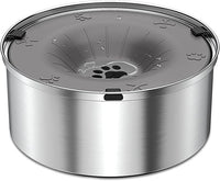 SCHITEC Dog Water Bowl No Spill 3L/0.8 Gallon Slow Drinking Anti-Splash Stainless Steel Dog Bowl with Floating Disk, Spill Proof Pet Travel Water Dispenser for Sloppy Messy Drinkers(Gray)