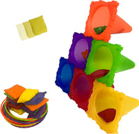 Aykzaqe outdoor games set for kids with traffic cones, colorful rings and bean bags - view 4