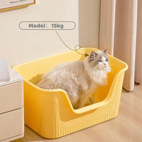Extra Large Litter Box with High Sides 25.27" Lx17.83 Wx13.11 H - Yellow - image 4