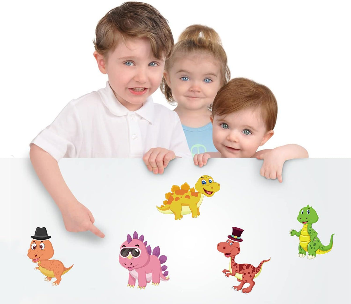 24 Sheets Make a Face Stickers for Kids Toddlers Party Favors Crafts – Fun for Kids & Family - Dinosaur - image 3