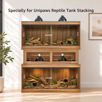 unipaws 110 Gallon Reptile Tank for Lizards - Walnut / Stacker for 110 Gallon Tank - image 3