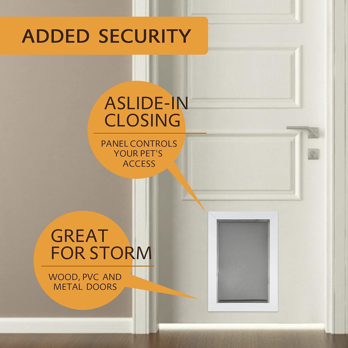 AMZOO Large Replacement Dog Door Flap PetSafe 16 7/8” x 10 1/8” - Matte Gray / Extra Large / 1 - image 4