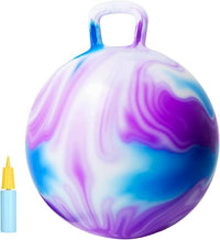 INPANY Bouncy Ball with Handle - Purple Clouds