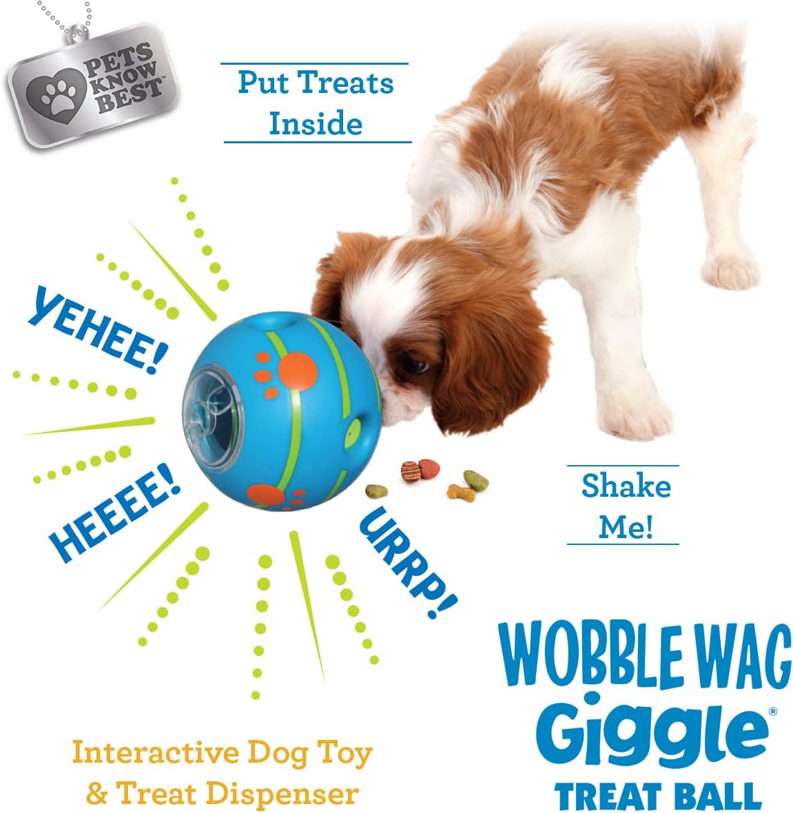 Wobble Wag Giggle Ball, Interactive Dog Toy - Treat - image 4
