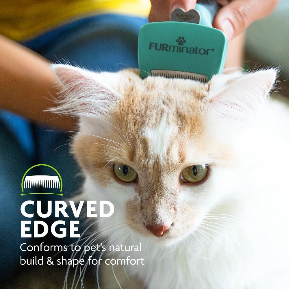 FURminator Medium to Large Cat deShedding Tool for Short Hair – Essentials for Cats - Small / short hair - image 4