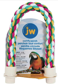 JW Pet Comfy Perch For Birds Flexible Multi-color Rope - Large / 21"