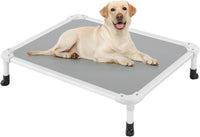 Veehoo Chew Proof Elevated Dog Bed, Cooling Raised Pet Cot - Gray / 32.0"L x 25.0"W x 7.0"Th