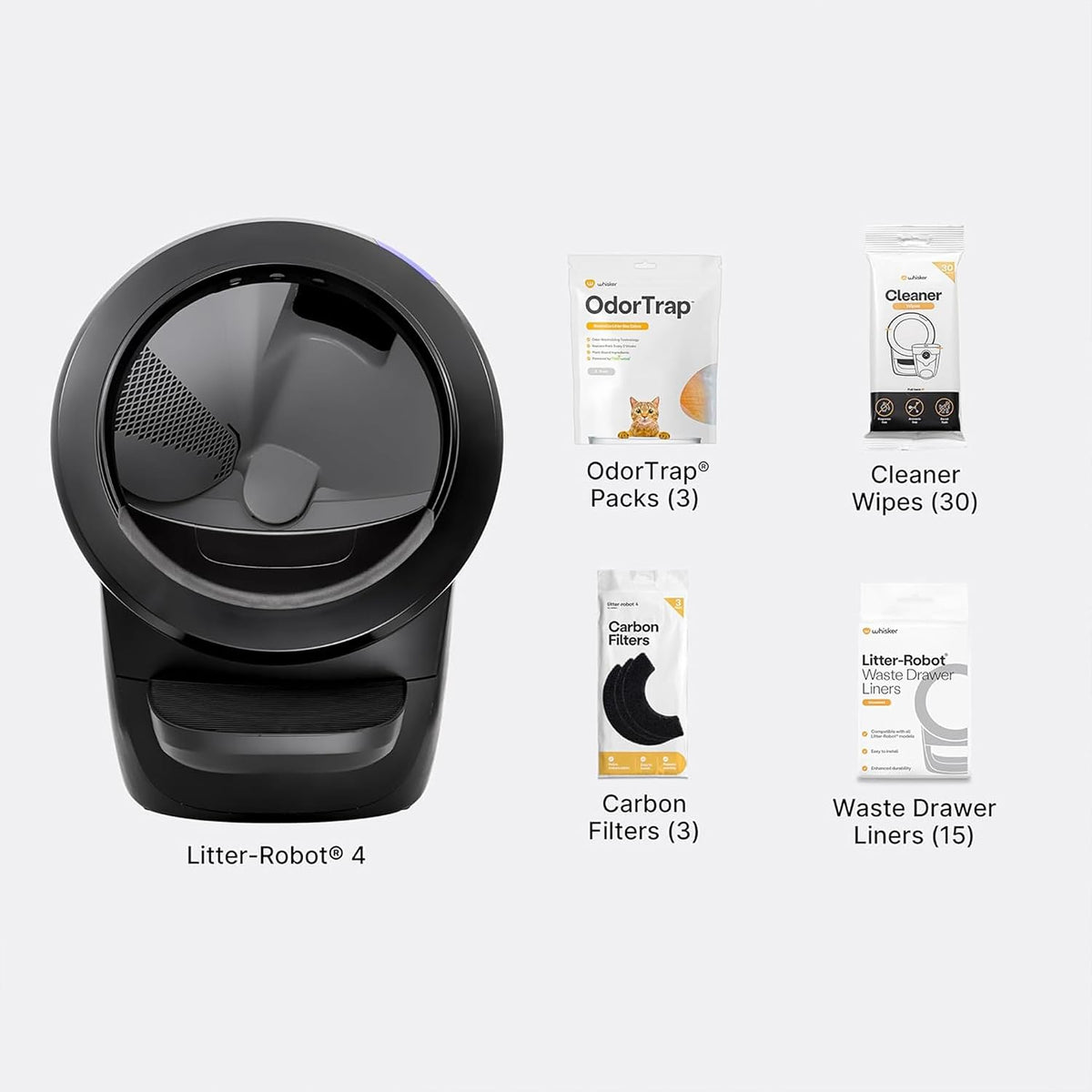 Whisker Litter-Robot 4 Supply & Accessory Bundle, Automatic - Black / Supply Bundle - image 2