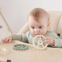 3 Pack Ring Teether Baby Infant Toys, Baby Essentials - Green Blue White - image 4