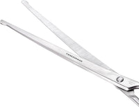 Tweezerman 9" Pet Grooming Scissors with Safety Round Tips, Professional Curved Grooming Shears for Medium to Large Dogs