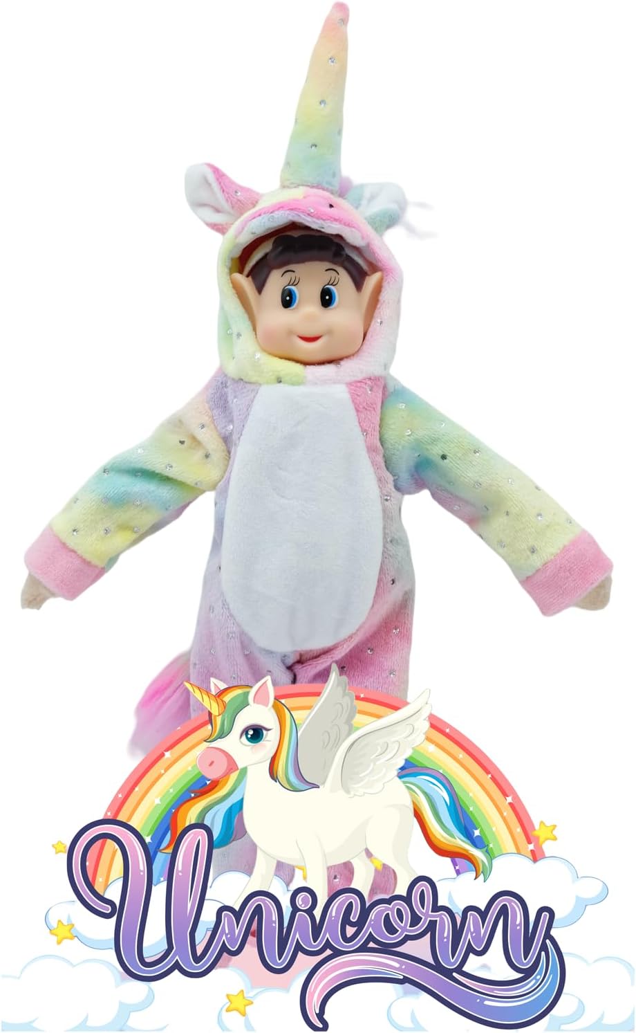 Fayelfland unicorn couture outfit for 12 inch elf dolls in pink - view 7