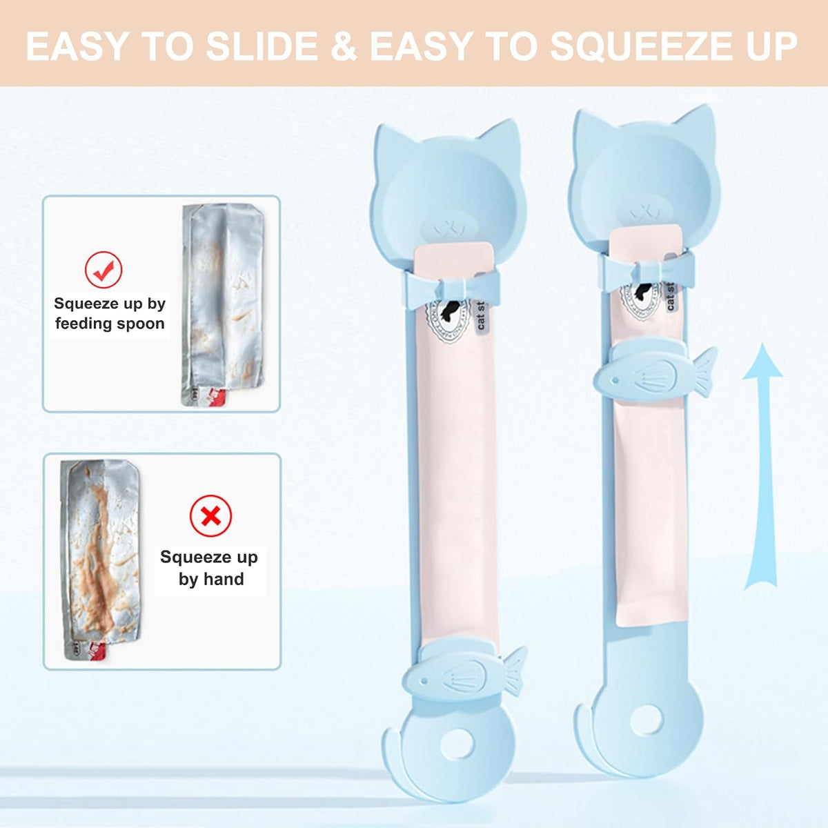 PETPAWLOVELY-3PCS Cat Treat Spoon Squeeze - Multi-Color - 3 Spoons - image 3