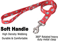 Mihqy Dog Collar for Medium Dogs, Fashion Design, M - L (Neck 14.9-24.8", Width 1") / Z-Red Floral - image 4