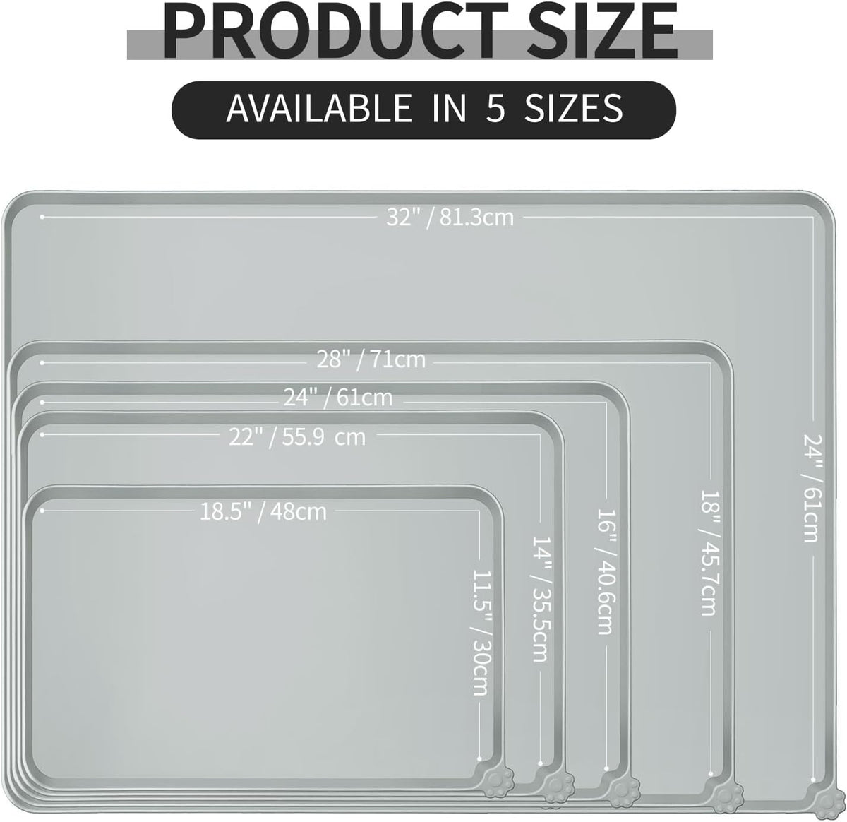 Reopet Silicone Pet Feeding Mat - Mist / 18.5" x 11.5" - image 2