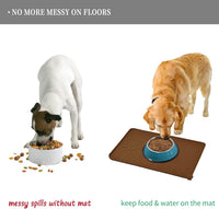 Reopet Silicone Pet Feeding Mat - Brown / 32" x 24" - image 3