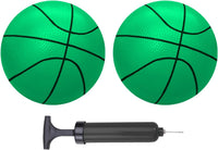 ABAJI Mini Basketballs 2 Pack 5" Set with Pump Needle Durable - Green