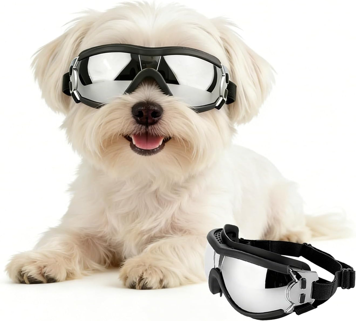 Dog Goggles for Small Breeds - Small / Black