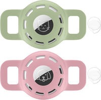 for Air tag Cat Collar Holder for Apple Air Tag - Ci-Pink+Avo_Green