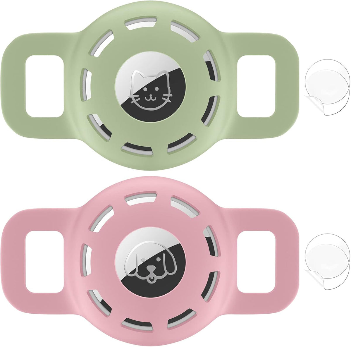for Air tag Cat Collar Holder for Apple Air Tag - Ci-Pink+Avo_Green