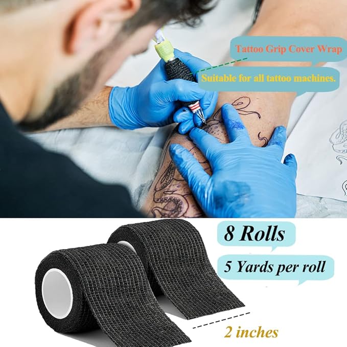 Self Adhesive Bandage Wrap,2 Inch Blue Breathable Elastic Cohesive Bandages, Vet Wrap Sports Tape Bulk for First Aid Supplies, Wrist Sprains Protection