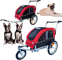 Booyah Medium Dog Stroller & Pet Bike Trailer with Suspension
