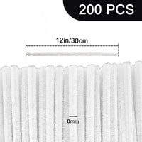 Black Pipe Cleaners for Crafts, Craft Supplies, Arts and Crafts - White - image 2