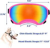 Medium Dog Sunglasses with Adjustable Strap UV Protection - Medium size-Pink frame colored lenses - image 3