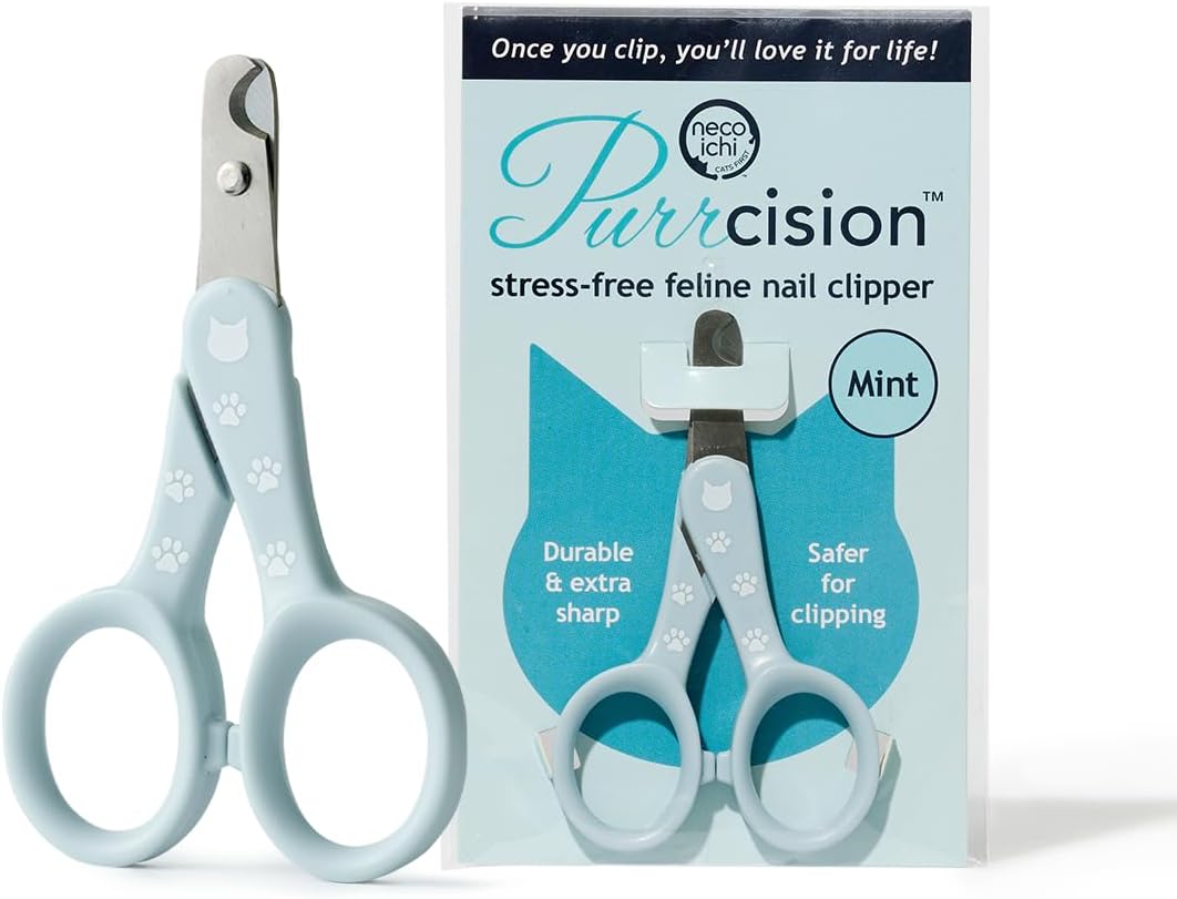 Necoichi Purrcision Stainless Steel Cat Nail Clipper - 1 Pack of 1 Piece / Mint