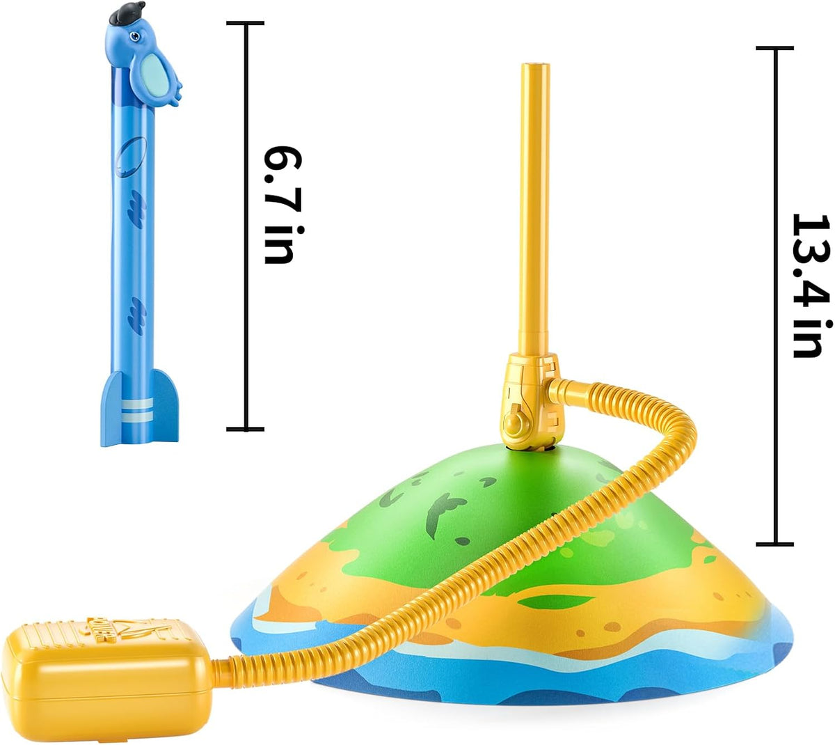 TEMI Rocket Launcher for Kids, 12 Foam Rockets and Launcher Pad - Dinosaur Toy Rocket Launcher - 6 Rockets - image 2