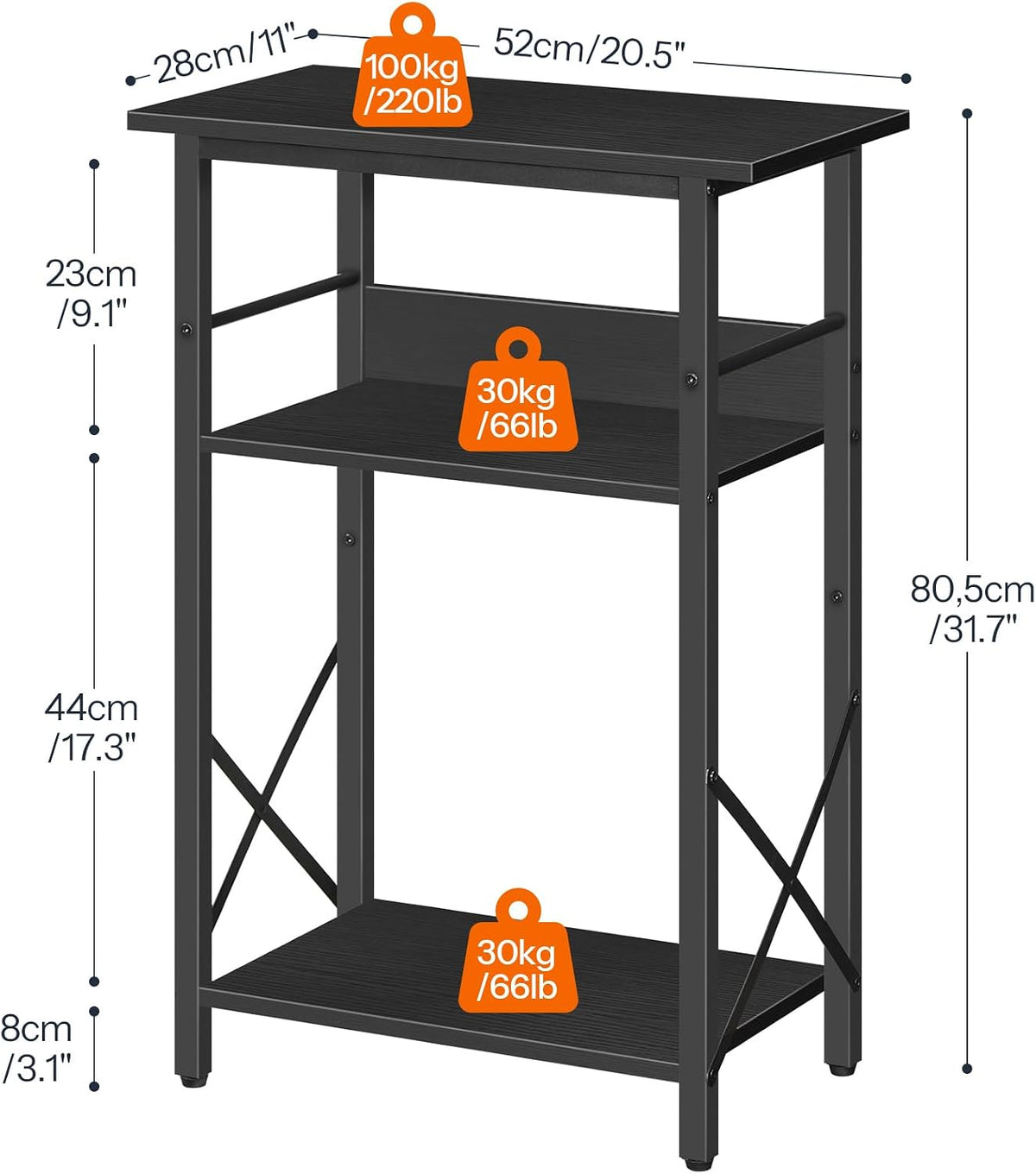 HOOBRO 10 Gallon Aquarium Stand - Black - image 3