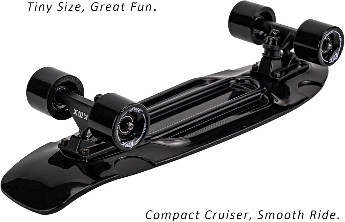 KMX Classic Retro Mini Cruiser Skateboard 22" & 27" for Boys Girls - Black+ / 22" - image 3
