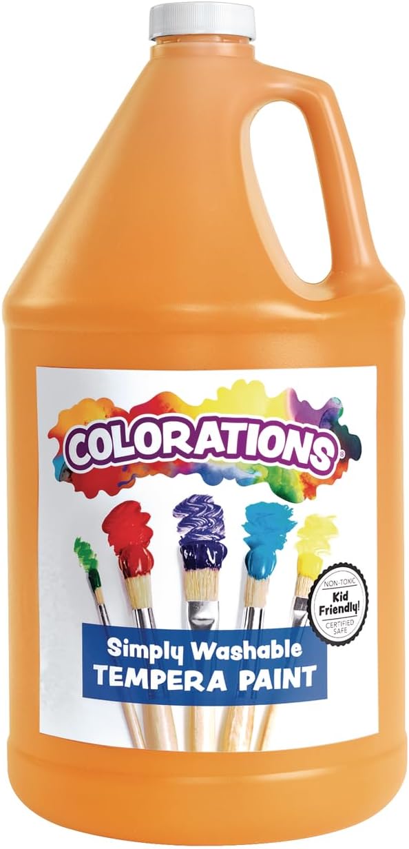 Colorations washable white tempera paint, paraben-free 1 gallon size
