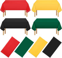 NOVWANG kids party tablecloth 4-pack in red, yellow, cloud and cow print - view 9