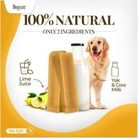 Dogsee Original Yak Cheese Himalayan Dog Chews 1lb (Medium - 6 Bars) | 100% All Natural | Dog Treats Medium Breed | Dog Chews Long Lasting for Aggressive Chewers | High Protein | Dental Sticks
