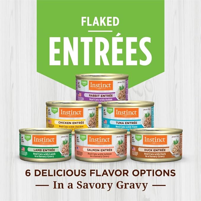 Instinct Flaked Entrée Wet Canned Cat Food - Lamb, 3 oz. Cans (Pack of 24)