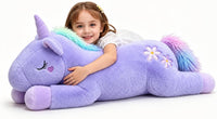 32inch Cute Giant Pink Unicorn Plush, Jumbo Soft Body Pillow Pet - Purple / 40 inch