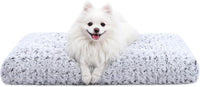 KSIIA Washable Dog Bed Medium Size Dog Crate Bed Plush Pet Mat - Grey / 23.0"L x 18.0"W x 3.0"Th
